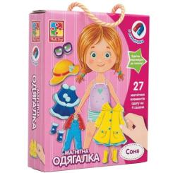 Развивающая игрушка Vladi Toys Магнітна одевалка Соня, укр. Фото