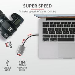 Считыватель флеш-карт Trust DALYX FAST USB-C ALUMINIUM Фото 6