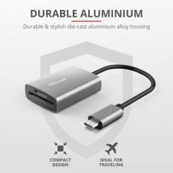 Считыватель флеш-карт Trust DALYX FAST USB-C ALUMINIUM Фото 7
