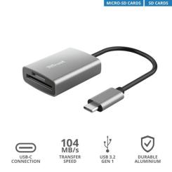 Считыватель флеш-карт Trust DALYX FAST USB-C ALUMINIUM Фото 8