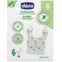 Нагрудничек Chicco EcoBibs одноразовые 36 шт. Фото 1