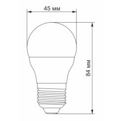 Лампочка Videx G45e 3.5W E27 4100K 220V Фото 2
