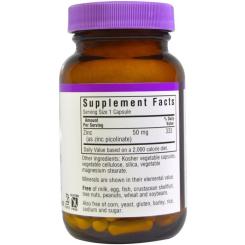 Минералы Bluebonnet Nutrition Цинк Пиколинат 50мг, 100 гелевих капсул Фото 1