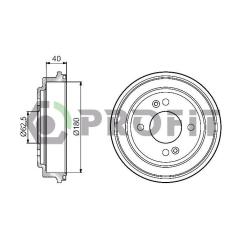Тормозной барабан Profit 5020-0042 Фото