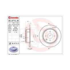 Тормозной диск Brembo 08.A715.20 Фото