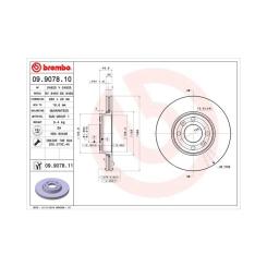 Тормозной диск Brembo 09.9078.11 Фото