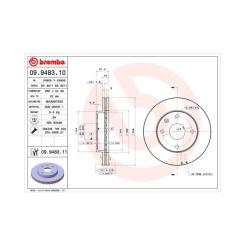 Тормозной диск Brembo 09.9483.11 Фото