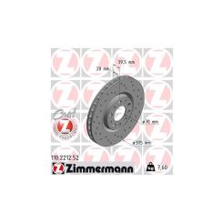 Тормозной диск ZIMMERMANN 110.2212.52 Фото