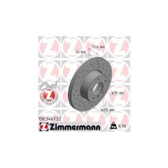 Тормозной диск ZIMMERMANN 150.3467.52 Фото