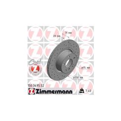 Тормозной диск ZIMMERMANN 150.3495.52 Фото