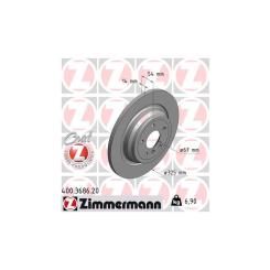 Тормозной диск ZIMMERMANN 400.3686.20 Фото