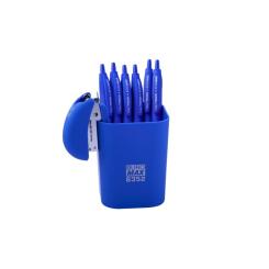 Подставка для ручек Buromax Rubber Touch Квадратная Синяя Фото 3