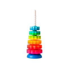 Развивающая игрушка Fat Brain Toys Пірамідка гвинтова тактильна SpinAgain Фото