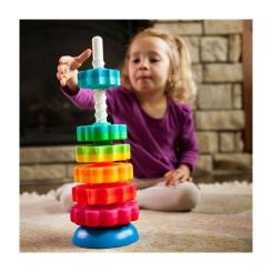 Развивающая игрушка Fat Brain Toys Пірамідка гвинтова тактильна SpinAgain Фото 6