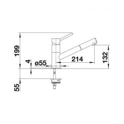 Смеситель Blanco KANO-S БЕЛЫЙ/ХРОМ Фото 1
