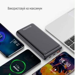 Батарея универсальная ColorWay 10 000 mAh Slim (USB QC3.0 + USB-C Power Delivery Фото 6