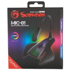 Микрофон Marvo MIC-01 Multi-LED USB Black Фото 3