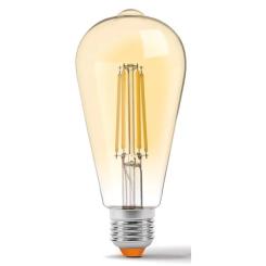 Лампочка TITANUM Filament ST64 6W E27 2200K бронза Фото