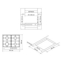 Варочная поверхность Pyramida PFE 645 WH Фото 10