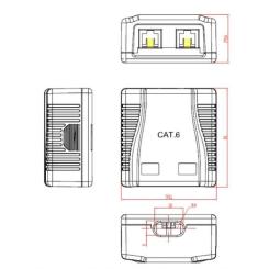 Компьютерная розетка Cablexpert RJ45x2 FTP, cat.6 Фото 4