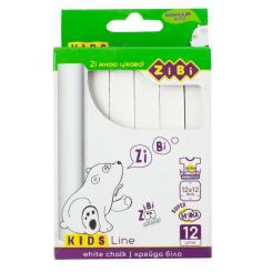 Мел ZiBi белый квадратный, 12 шт. KIDS Line Фото
