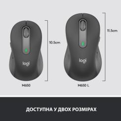 Мышка Logitech Signature M650 Wireless Graphite Фото 7