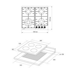 Варочная поверхность Pyramida PFG 604 T BL H Фото 11