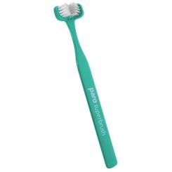 Зубная щетка Paro Swiss Superbrush тристороння бірюзова Фото