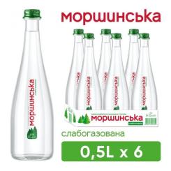 Минеральная вода Моршинська Премиум 0.5 сл/газ ст. Фото