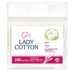 Ватные палочки Lady Cotton в поліетиленовому пакеті 200 шт. Фото