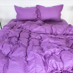 Постельное белье MirSon SatinStripe 30-0009Purple 175х210 Двуспальный Фото