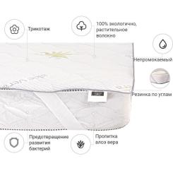 Наматрасник MirSon №1021 Alberto Cotton Aloe Vera 80х160 см Фото 1