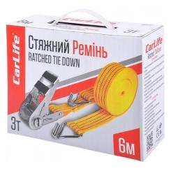 Стяжной ремень CarLife 3 т, 6 м Фото 2
