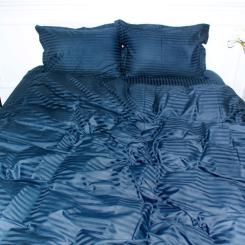 Постельное белье MirSon SatinStripe 30-0021DarkBlue 110х140 Детский Фото
