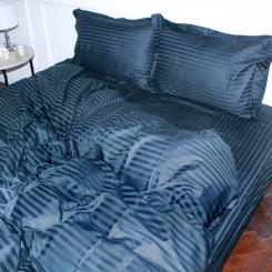 Постельное белье MirSon SatinStripe 30-0021DarkBlue 110х140 Детский Фото 1