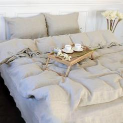 Постельное белье MirSon Лен Grey sky 143х210 Фото