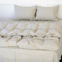 Постельное белье MirSon Лен Grey sky 143х210 Фото 1