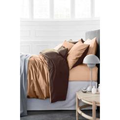 Постельное белье MirSon Сатин Premium Cappuccino 0165+0211 200х220 Фото