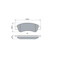 Тормозные колодки Bosch 0 986 494 110 Фото 1