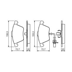 Тормозные колодки Bosch 0 986 494 283 Фото 1