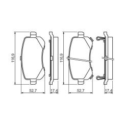 Тормозные колодки Bosch 0 986 494 496 Фото 1