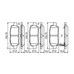 Тормозные колодки Bosch 0986494861 Фото