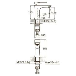 Смеситель AQUATICA HT-1A171P Фото 3