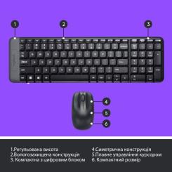 Комплект Logitech MK220 Wireless UA Black Фото 5