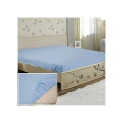 Простынь Ярослав на резинке бязь 07 голубой 200х180х20 Фото