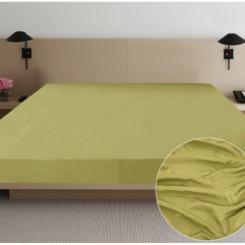 Простынь Ярослав сатин 05 оливковый 180х215 Фото