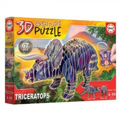 Пазл Educa 3D Трицератопс 67 элементов Фото 2