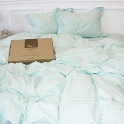 Пододеяльник MirSon Satin Stripe 30-0013 Azure 220х240 см Фото