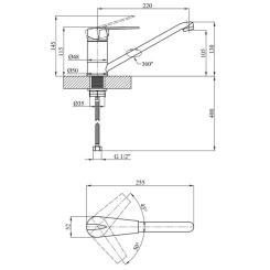 Смеситель Kroner Odra-C030 Фото 6