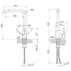 Смеситель Kroner Klassisch-ESG034 Фото 9